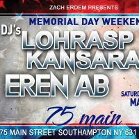 Memorial Day Weekend May 25 at Southampton