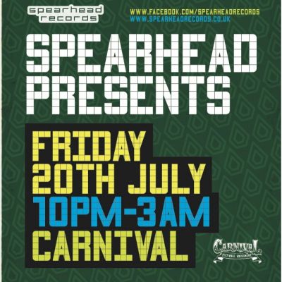 SPEARHEAD RECORDS PRESENTS OCTANE & DLR Tickets | Carnival Norwich | Fri 20th July 2012 Lineup