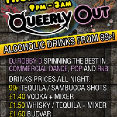 QUEERLYOUT | Escape Soho London | Thu 23rd August 2012 Lineup