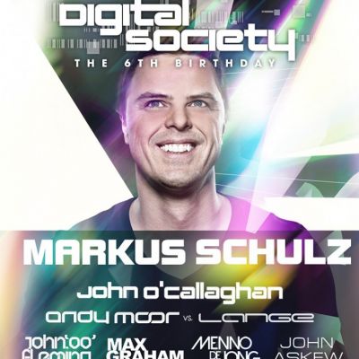 Digital Society 6th Birthday with Markus Schulz Tickets | O2 Academy Leeds Leeds | Fri 8th February 2013 Lineup