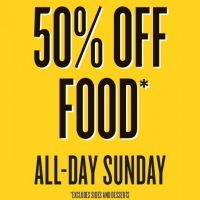 Sunday 50% off food at Inferno