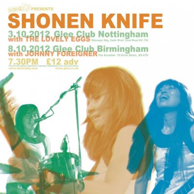 Shonen Knife w/ Johnny Foreigner Tickets | Glee Club Birmingham | Mon 8th October 2012 Lineup