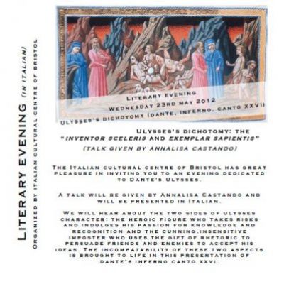Reviews: Literary Evening - Mercoledi' Letterario (in Italian) | Bristol Marriott Royal Hotel Bristol | Wed 23rd May 2012