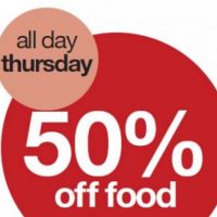 50% Off Food Thursdays! at Yates Portsmouth