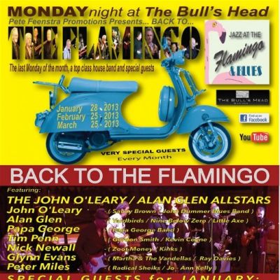 Back to the Flamingo Club | Bulls Head, Barnes Barnes, London | Mon 28th January 2013 Lineup