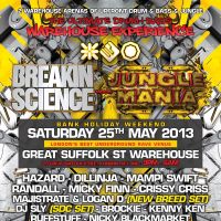 Breakin Science meets Jungle Mania at Great Suffolk Street Warehouse